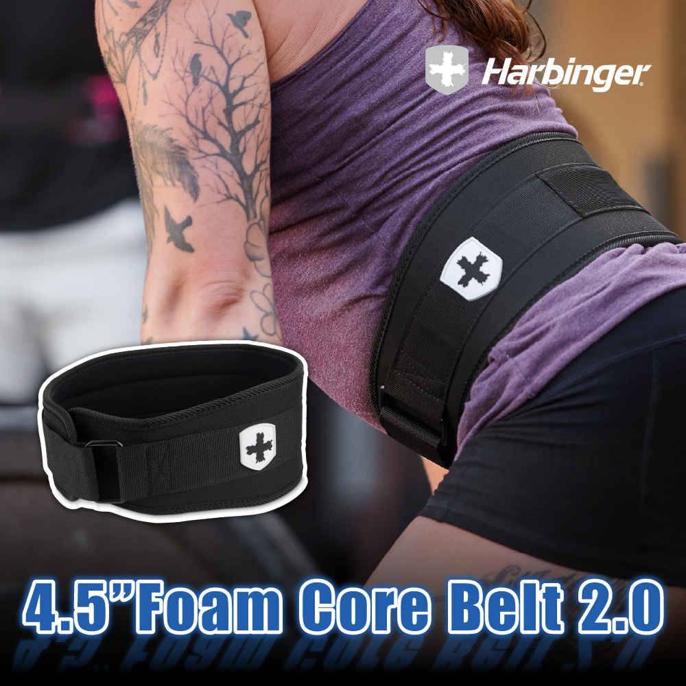 【Harbinger】 4.5＂ Foam Core Belt 2.0 專業重訓/健身腰帶-黑（總代理公司貨）